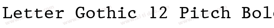 Letter Gothic 12 Pitch Bold Italic BT字体转换